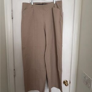 Old Navy high-rise wide leg beige trousers